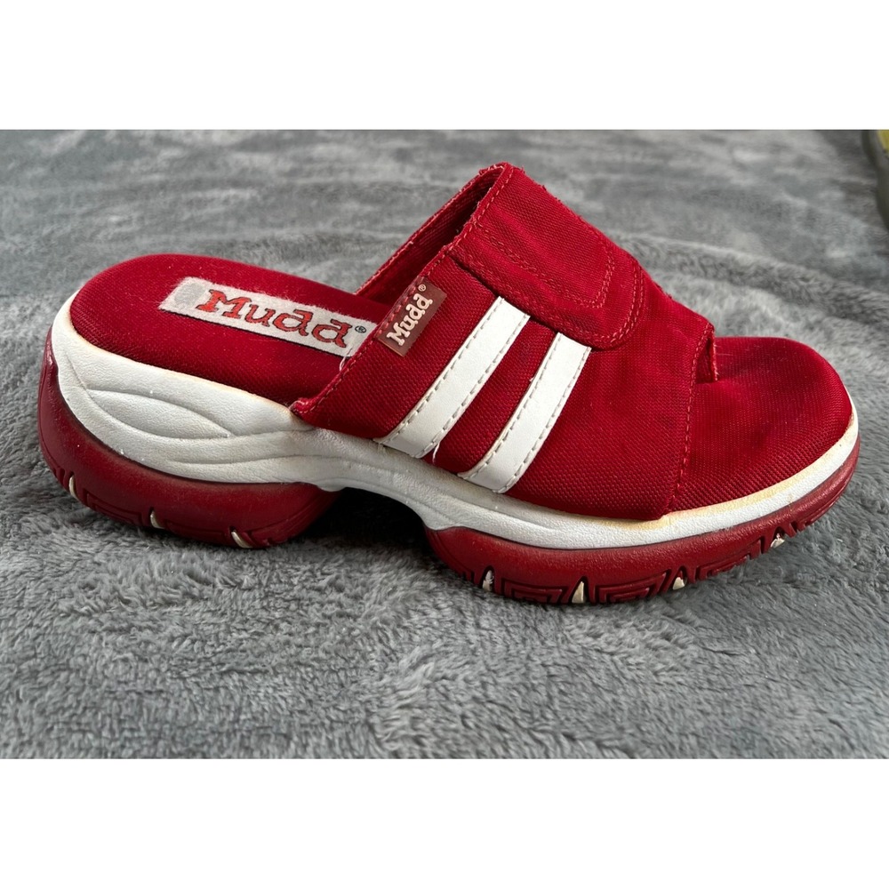 Mudd Vintage Sporty Spice Sandals 7.5 Red Platform Chunky Bratz Rave Y2K Shoes